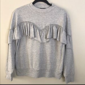 Topshop frilly sweatshirt